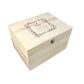 Personalised Any Message Flower Border Pine Memory Box - 5 Sizes (16cm | 20cm | 26cm | 30cm | 36cm)