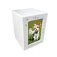Personalised Neutral Paw Prints Cremation Urn For Pets Ashes Holds 9.5cm x 6cm Photo Portrait | 0.51 Litres