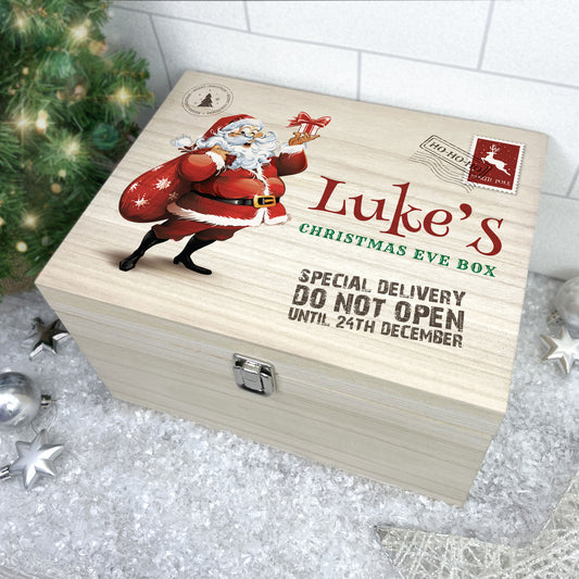 Personalised Santa Christmas Eve Box - 5 Sizes (16cm | 20cm | 26cm | 30cm | 36cm)