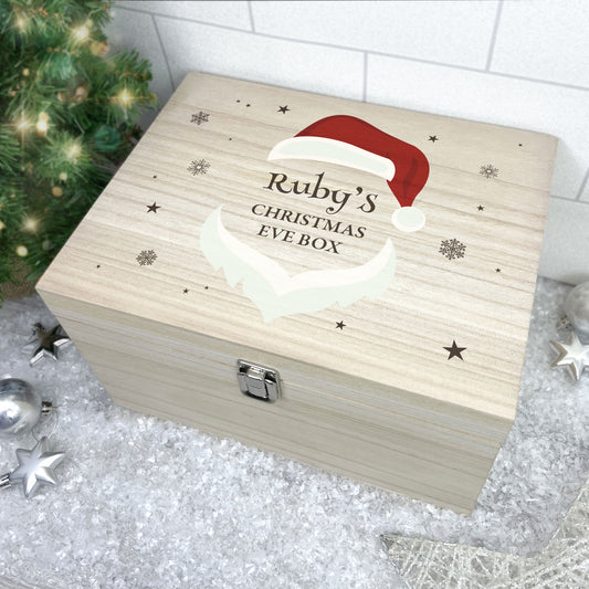 Personalised Santa Face Christmas Eve Box - 5 Sizes (16cm | 20cm | 26cm | 30cm | 36cm)