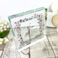 Personalised Any Message Flowers Crystal Token | Acrylic Block