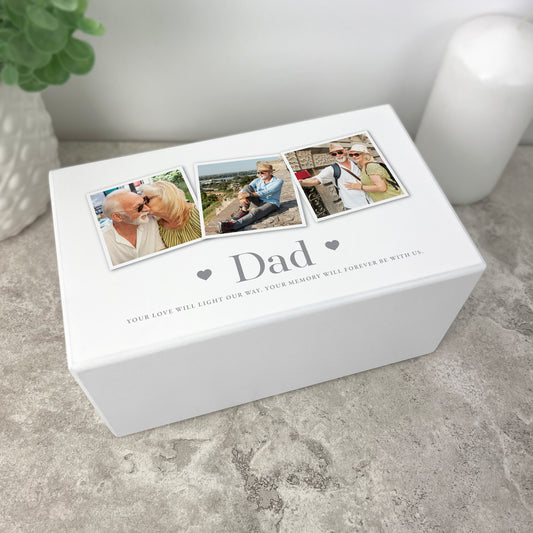 Personalised Three Photo Large Cremation Urn For Ashes | 1.44 Litres