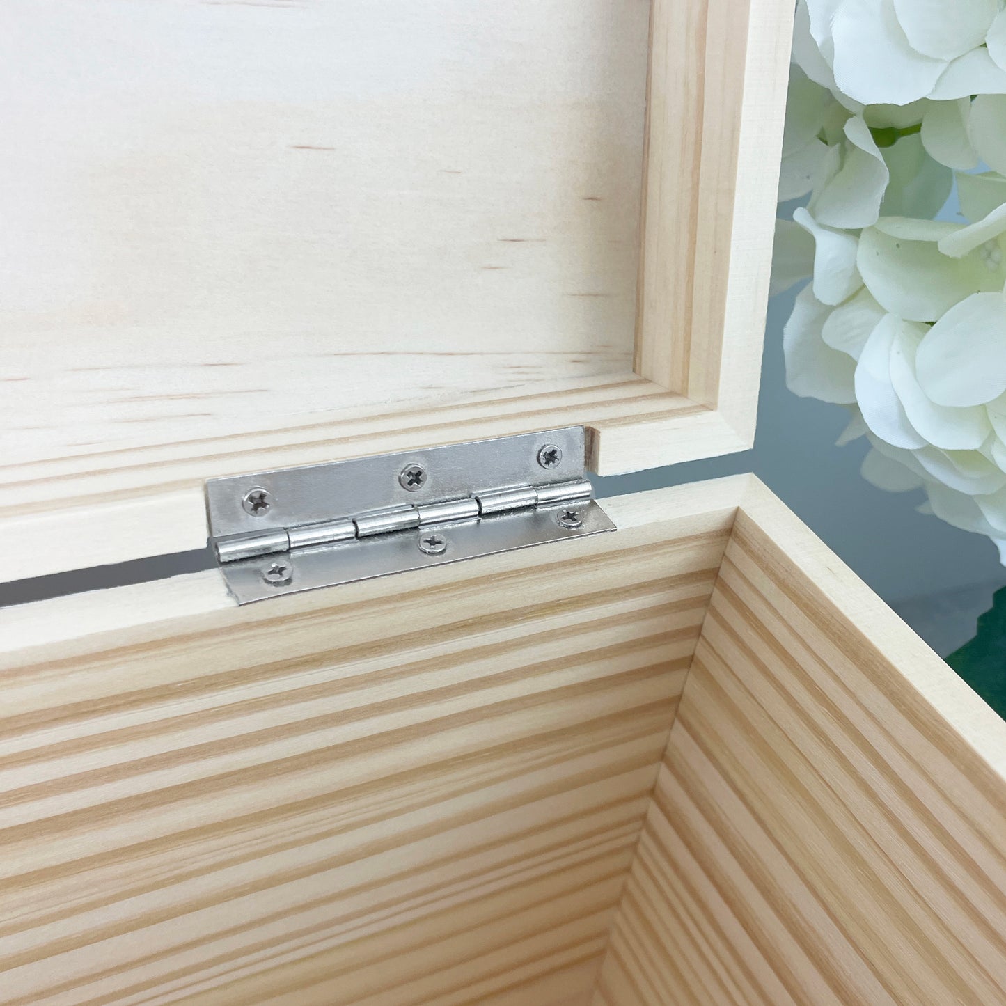 Personalised Pine Wooden Boho Wedding Keepsake Memory Box - 5 Sizes (16cm | 20cm | 26cm | 30cm | 36cm)