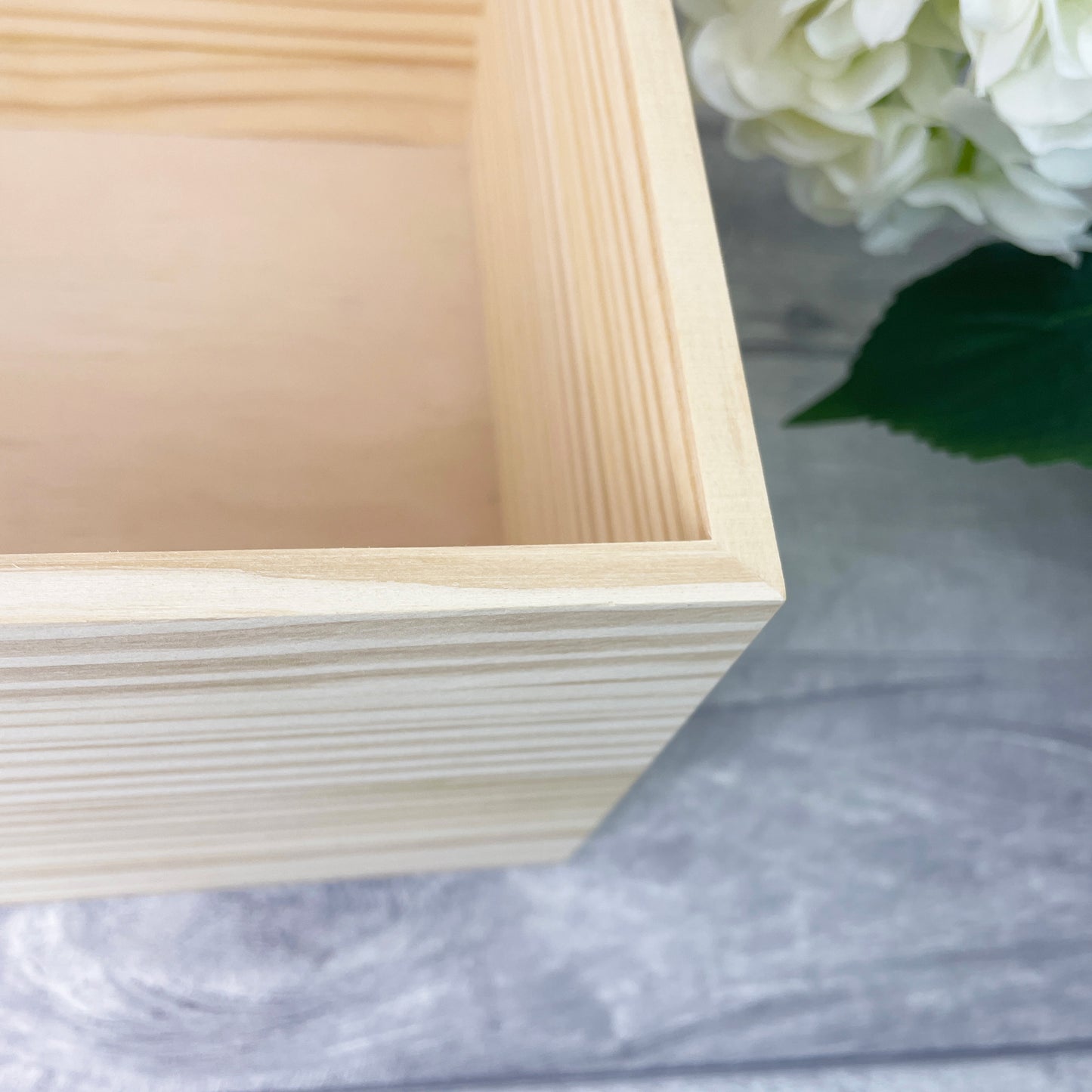 Personalised Wooden Botanical Wedding Keepsake Memory Box - 5 Sizes (16cm | 20cm | 26cm | 30cm | 36cm)