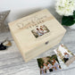 Personalised Wooden Wedding Photo Keepsake Memory Box - 5 Sizes (16cm | 20cm | 26cm | 30cm | 36cm)
