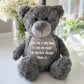 Personalised Message 'Comfort Bear' - Grey, Brown, Pink, Blue or Cream