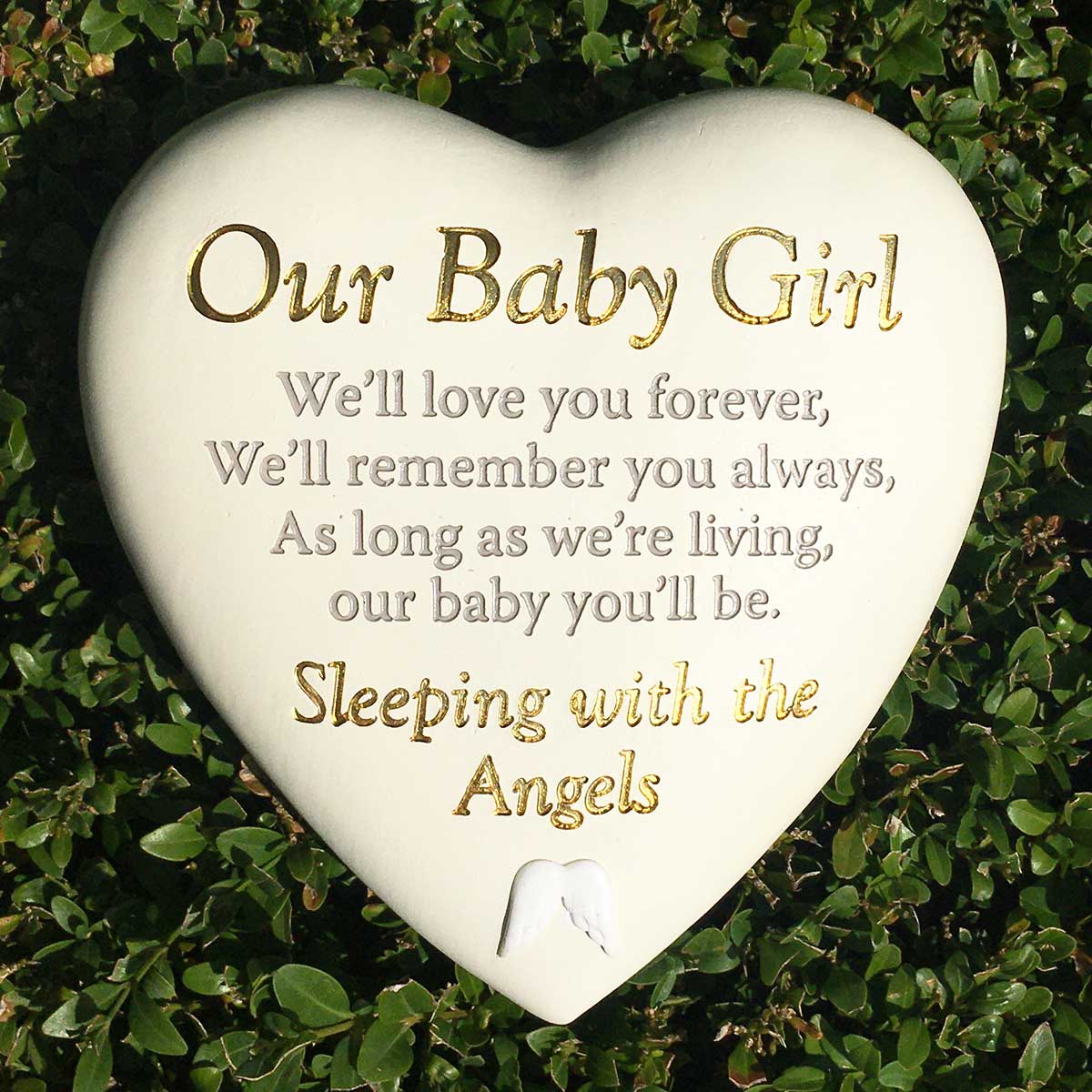 Thoughts of you Grave Marker Memorial Heart- Our Baby Girl – The