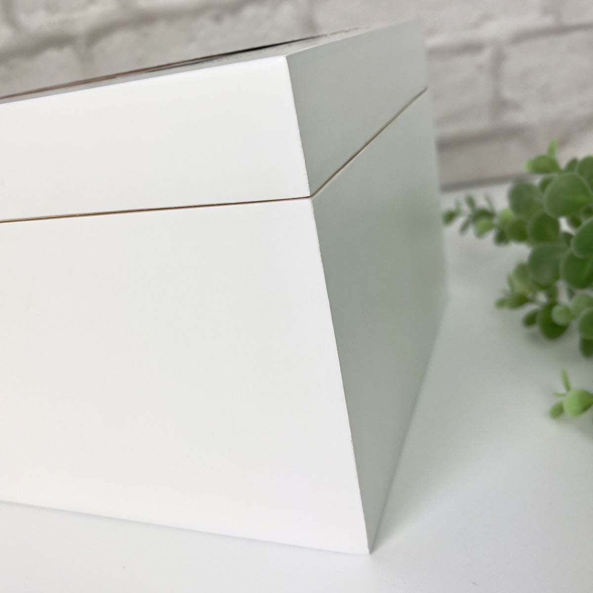 Personalised Paw Prints Luxury Pet Memorial White Wooden Photo Memory Box - 3 Sizes (22cm | 27cm | 30cm)