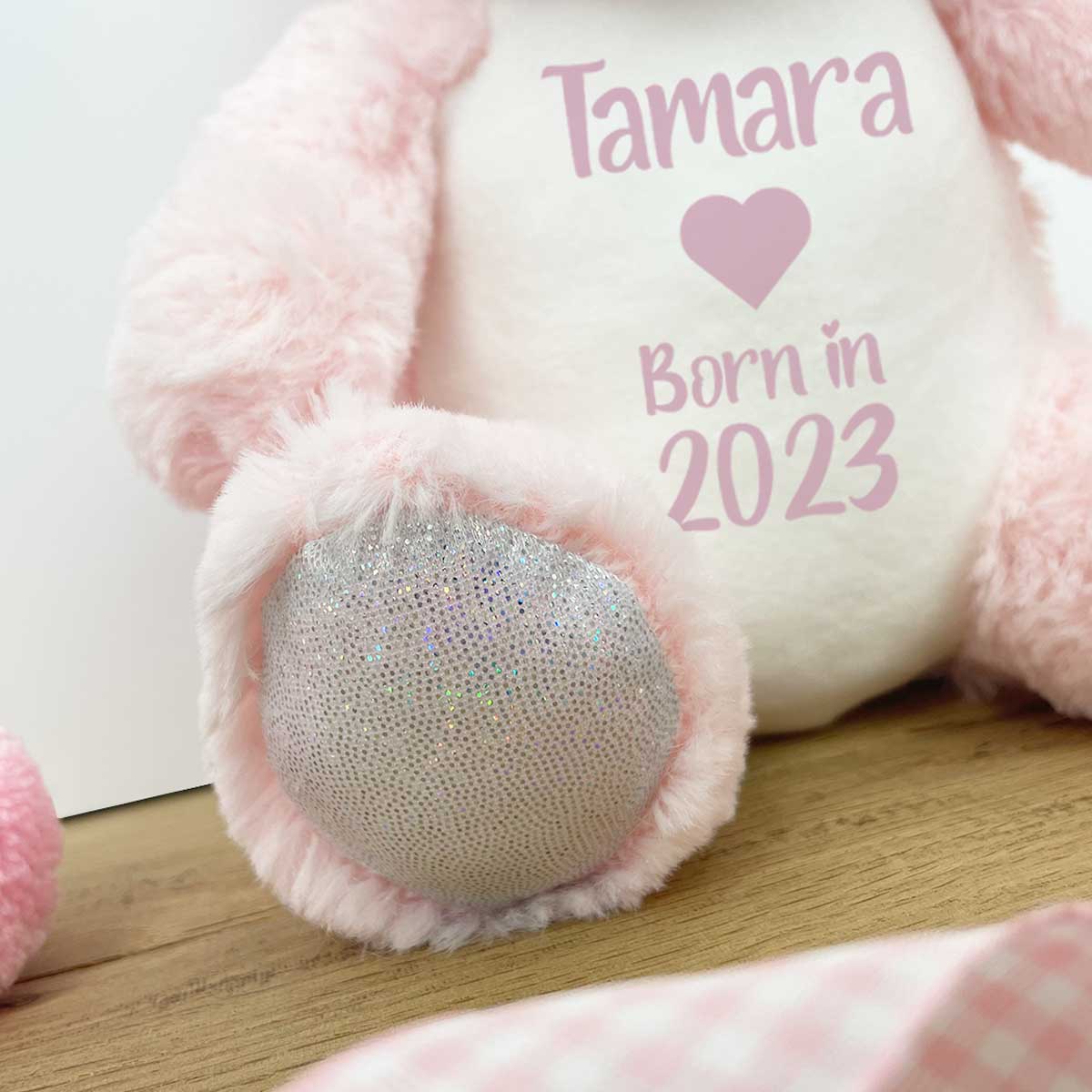Personalised 'Born in 2024' Pink Unicorn