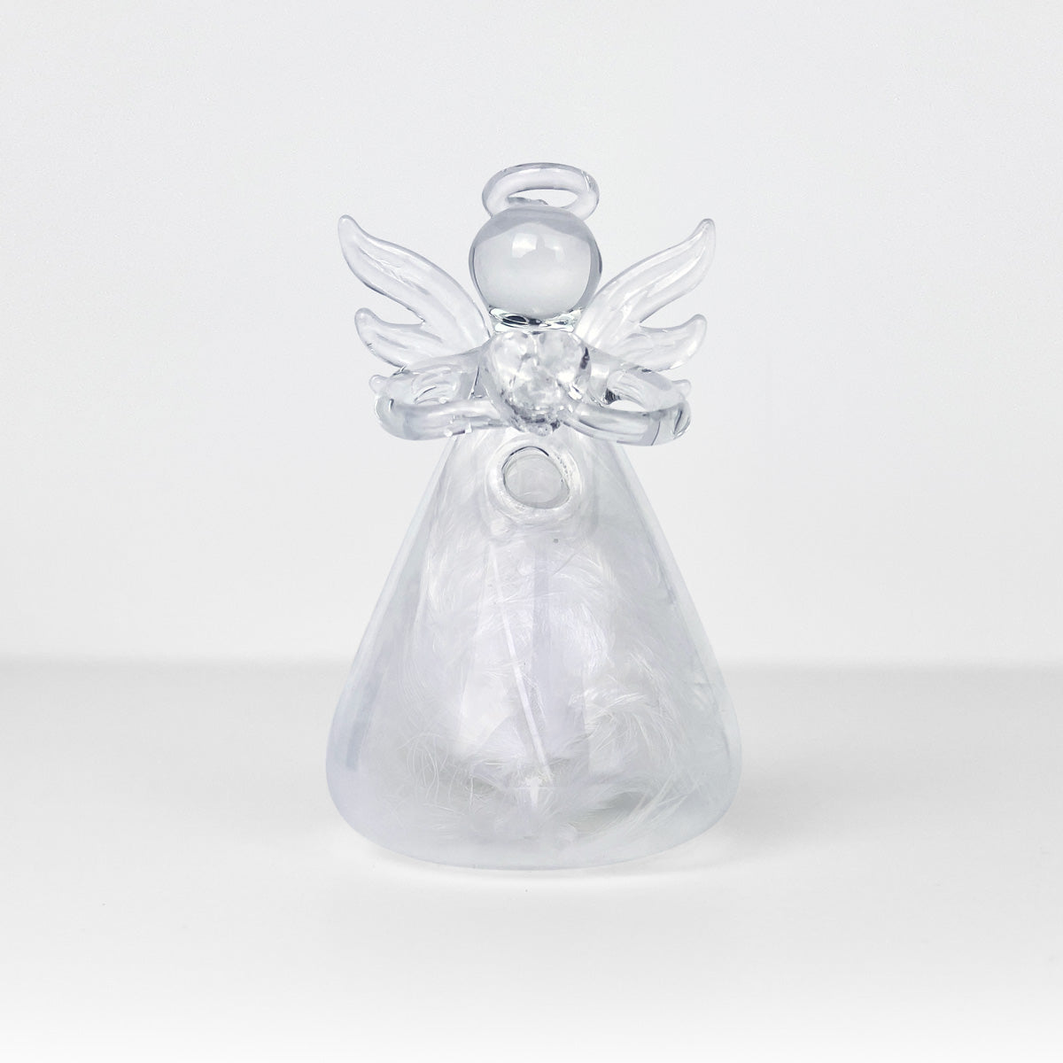 Feather Filled Glass Angel