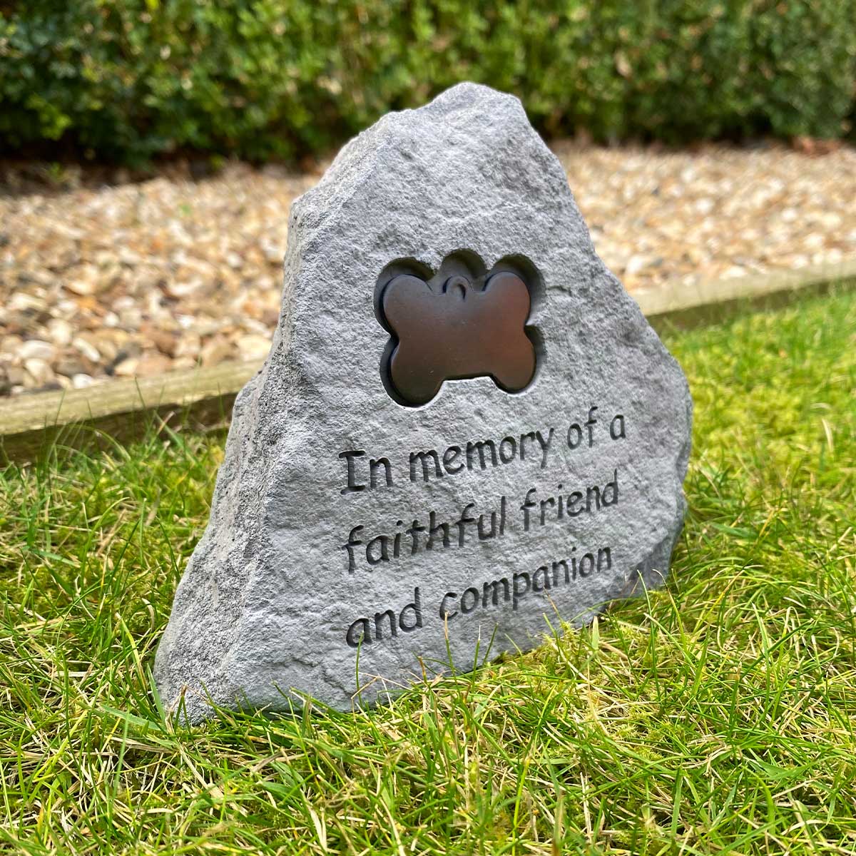 Personalisable Outdoor Pet Memorial Stone - Faithful Friend And Compan –  The Lovely Keepsake Company