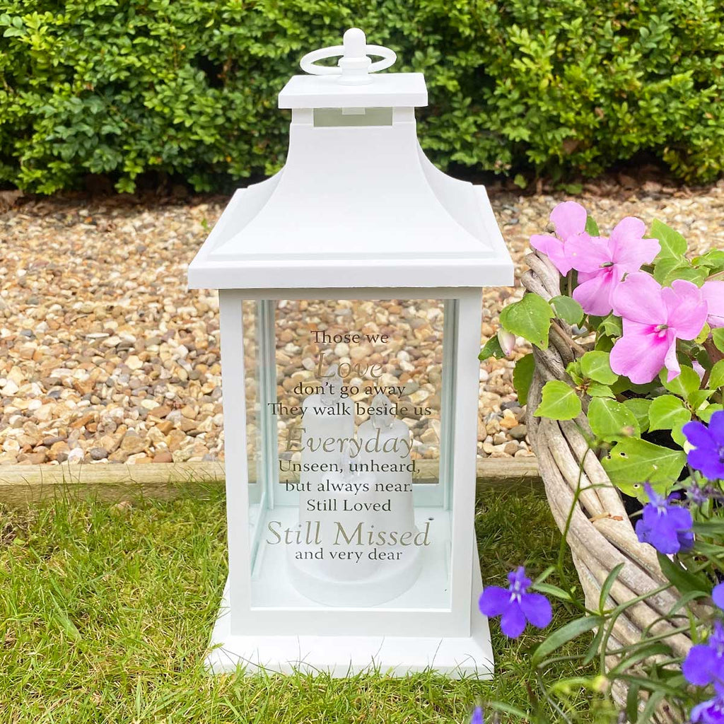 White Memorial Lantern - Various Names and Verses