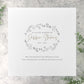 Personalised Luxury White Square Wooden Wreath Keepsake Memory Box - 2 Sizes