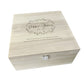 Personalised Luxury Square 28cm Wooden Wreath Keepsake Memory Box