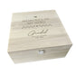 Personalised Luxury Square Wooden Any Message Keepsake Memory Box