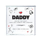 Personalised Free Text Father's Day Doodle Sketch Design Crystal Token | Acrylic Block