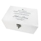 Personalised Luxury White Wooden Any Message Keepsake Memory Box - 3 Sizes (22cm | 27cm | 30cm)