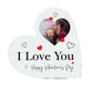 Personalised Any Message Photo Freestanding Acrylic Heart