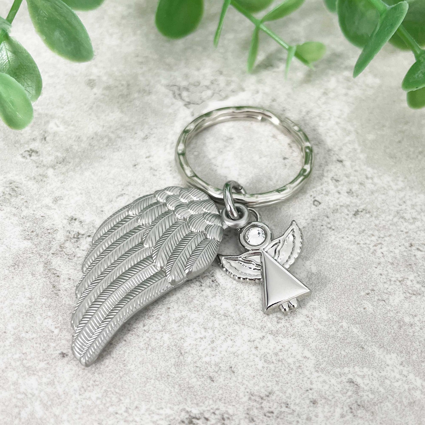 Angel Charm 'Always With You' Memorial Wing Keyring