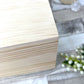 Personalised Any Message Flower Border Pine Memory Box - 4 Sizes (20cm | 26cm | 30cm | 36cm)