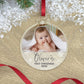 Personalised Baby's 1st Christmas Photo Acrylic Hanging Decoration - Various Shapes