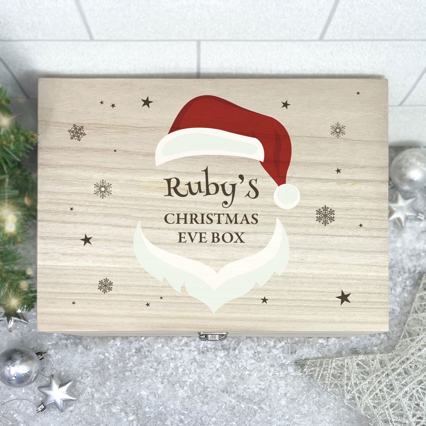 Personalised Santa Face Christmas Eve Box - 4 Sizes (20cm | 26cm | 30cm | 36cm)