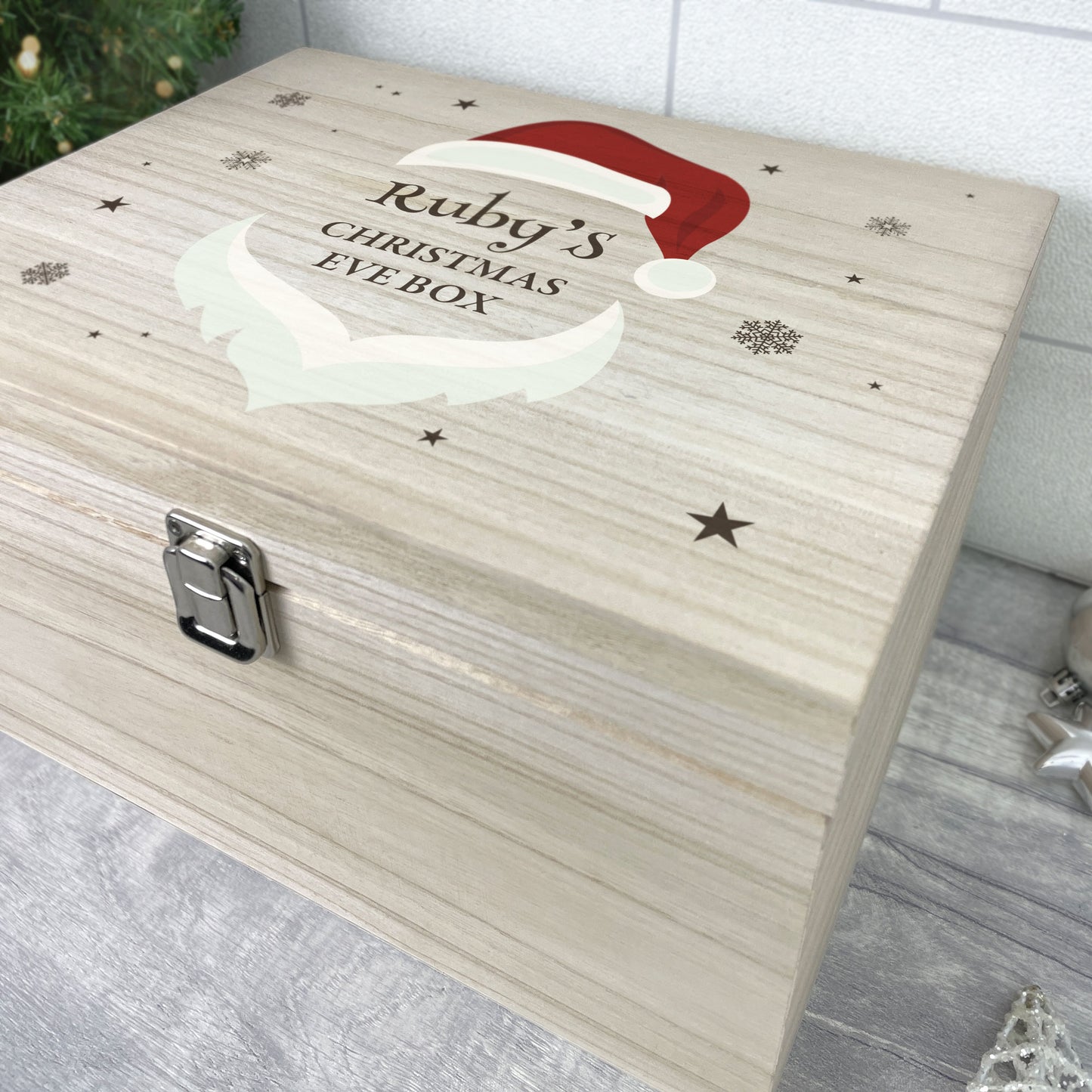 Personalised Santa Face Christmas Eve Box - 4 Sizes (20cm | 26cm | 30cm | 36cm)