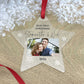 Personalised Couples 1st Christmas Photo Acrylic Hanging Decoration - Various Shapes