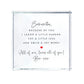 Personalised 'Because Of You' Crystal Token | Acrylic Block