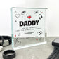 Personalised Free Text Father's Day Doodle Sketch Design Crystal Token | Acrylic Block