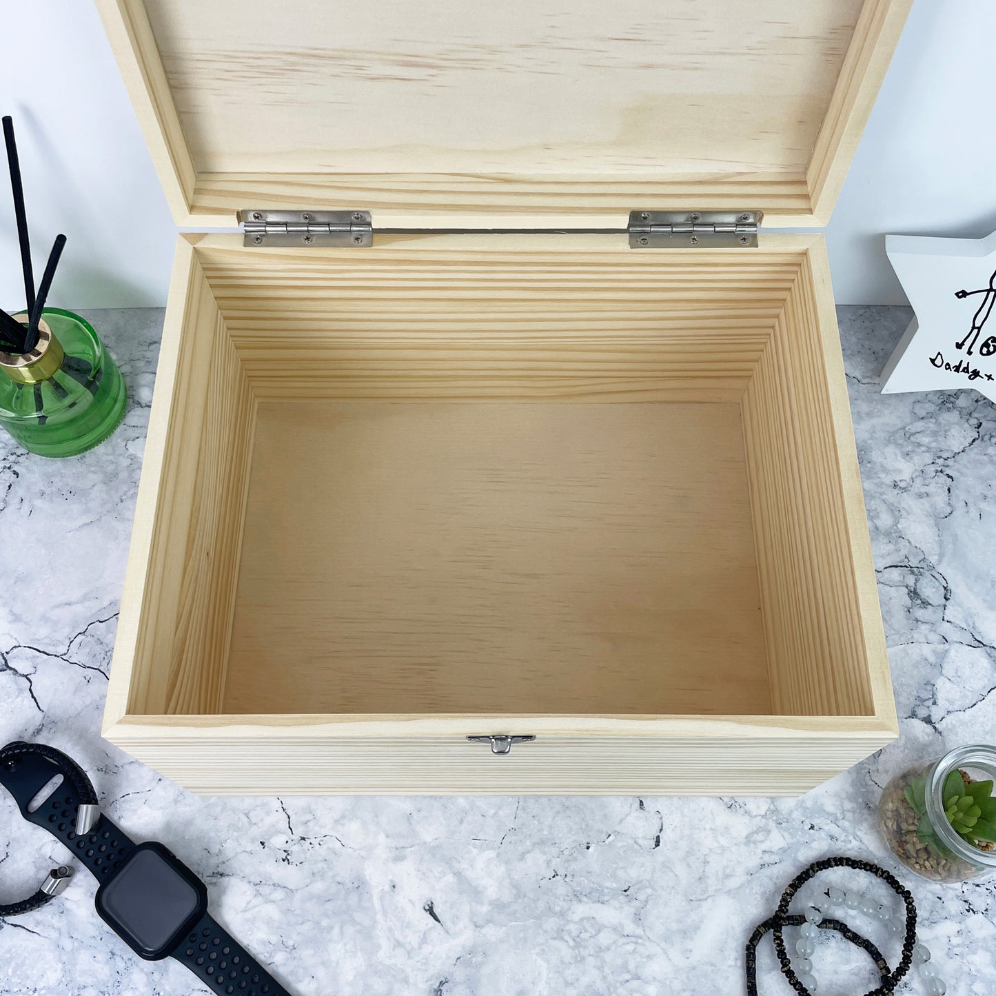 Personalised Snack/Sweet Box Pine Memory Box - 4 Sizes (20cm | 26cm | 30cm | 36cm)