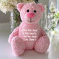 Personalised Message 'Comfort Bear' - Grey, Brown, Pink, Blue or Cream