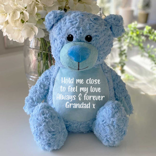 Personalised Record-A-Voice Teddy Bear - Blue