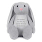 Personalised Ashes Keepsake Memory Bunny - Grey