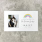 Personalised Watercolour Rainbow Bridge Photo Large Cremation Urn For Pets Ashes | 1.44 Litres