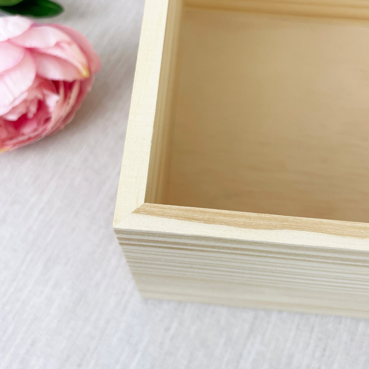 Personalised Pine Lily Photo Memory Box - 4 Sizes (20cm | 26cm | 30cm | 36cm)