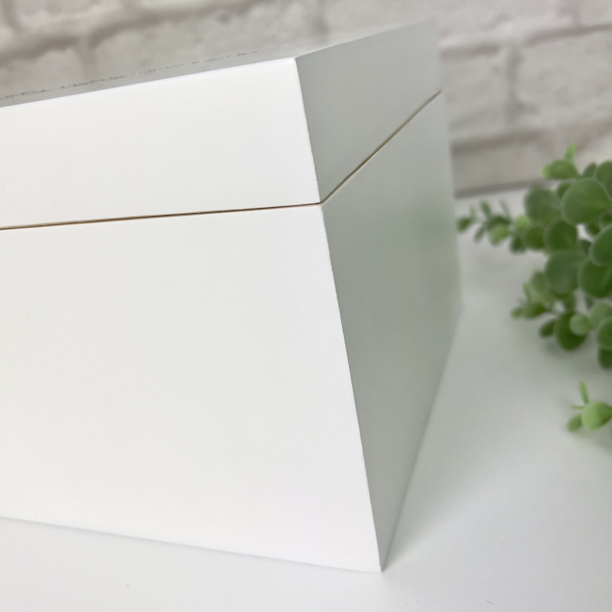 Personalised Luxury White Wooden Any Message Keepsake Memory Box - 3 Sizes (22cm | 27cm | 30cm)