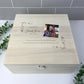 Personalised Luxury Square Wooden 28cm One Photo Keepsake Memory Box