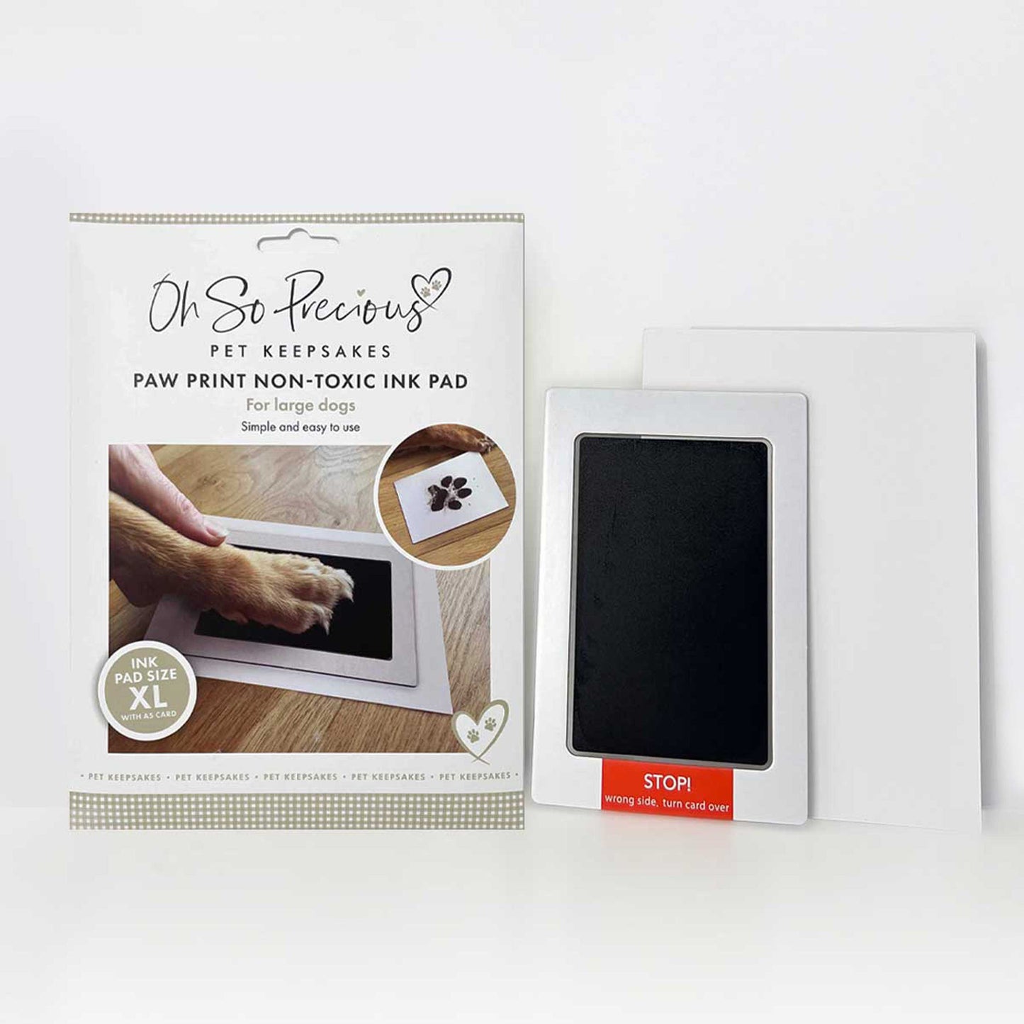 Pet Safe Non-toxic Paw Print Ink Pad Kit for Larger Paws