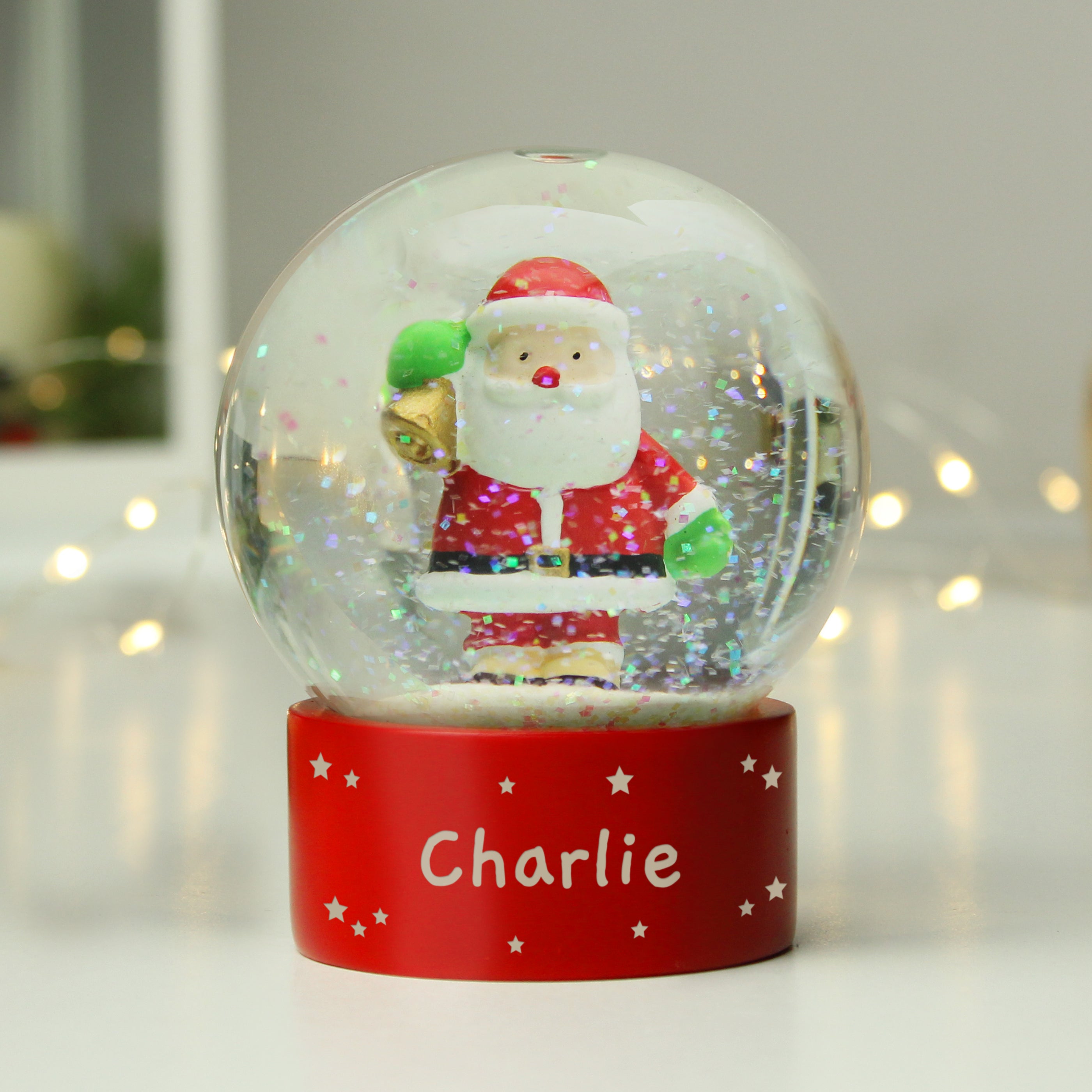 Personalised Any Name Santa Snow Globe