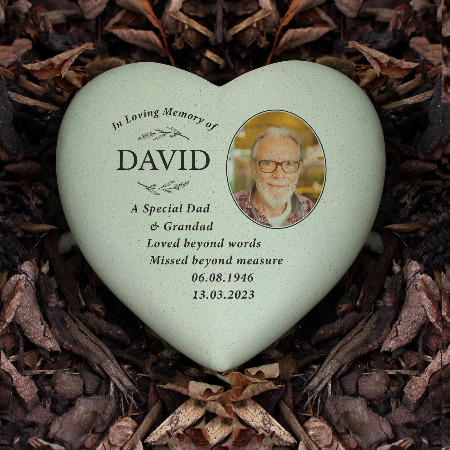 Personalised "In Loving Memory of" Photo Upload Resin Memorial Heart