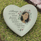 Personalised Floral Memorial Resin Heart Shape With Photo Upload