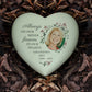 Personalised Floral Memorial Resin Heart Shape With Photo Upload