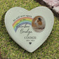 Personalised Pet Rainbow Bridge Photo Upload Memorial Resin Heart