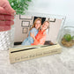 Personalised Any Custom Text Wooden Base 6x4" Photo Frame