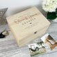 Personalised Wooden Wedding Keepsake Memory Box - 4 Sizes (20cm | 26cm | 30cm | 36cm)