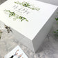 Personalised Luxury White Wooden Botanical Wedding Keepsake Memory Box - 3 Sizes (22cm | 27cm | 30cm)