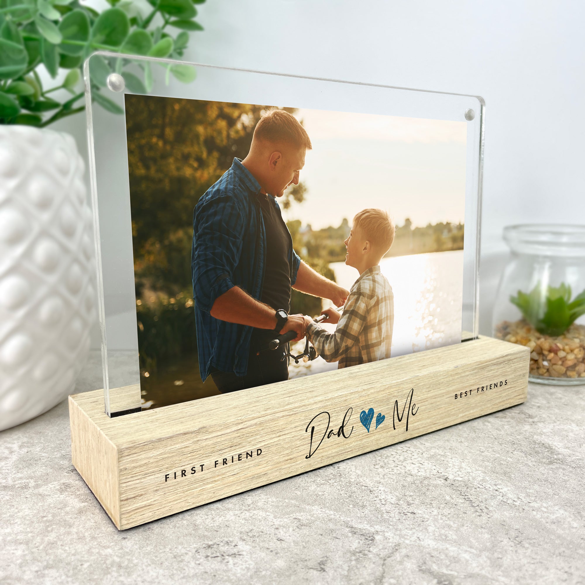 Personalised Best Friends Wooden Base 6x4 Photo Frame