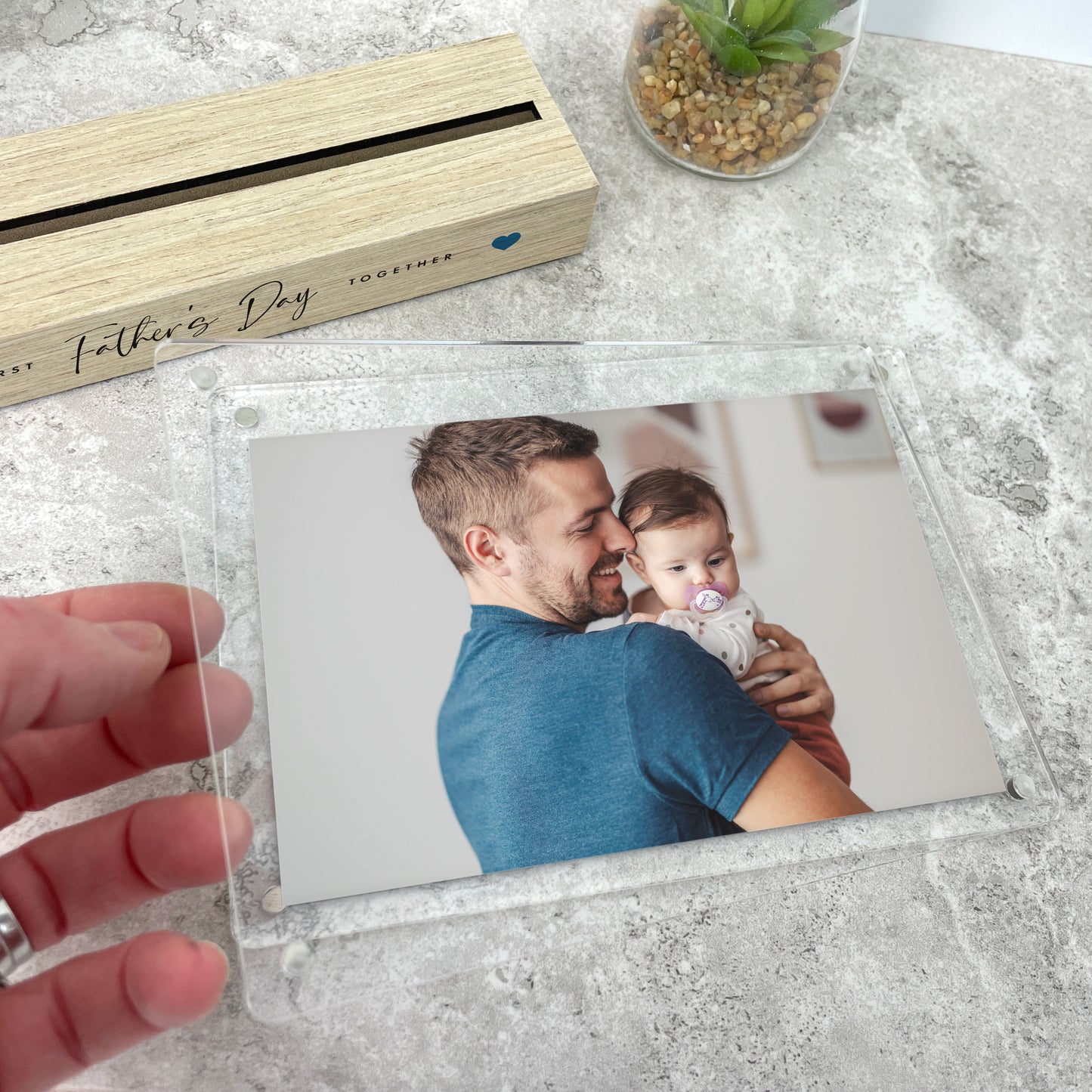 Personalised 'Our First...' Wooden Base 6x4" Photo Frame