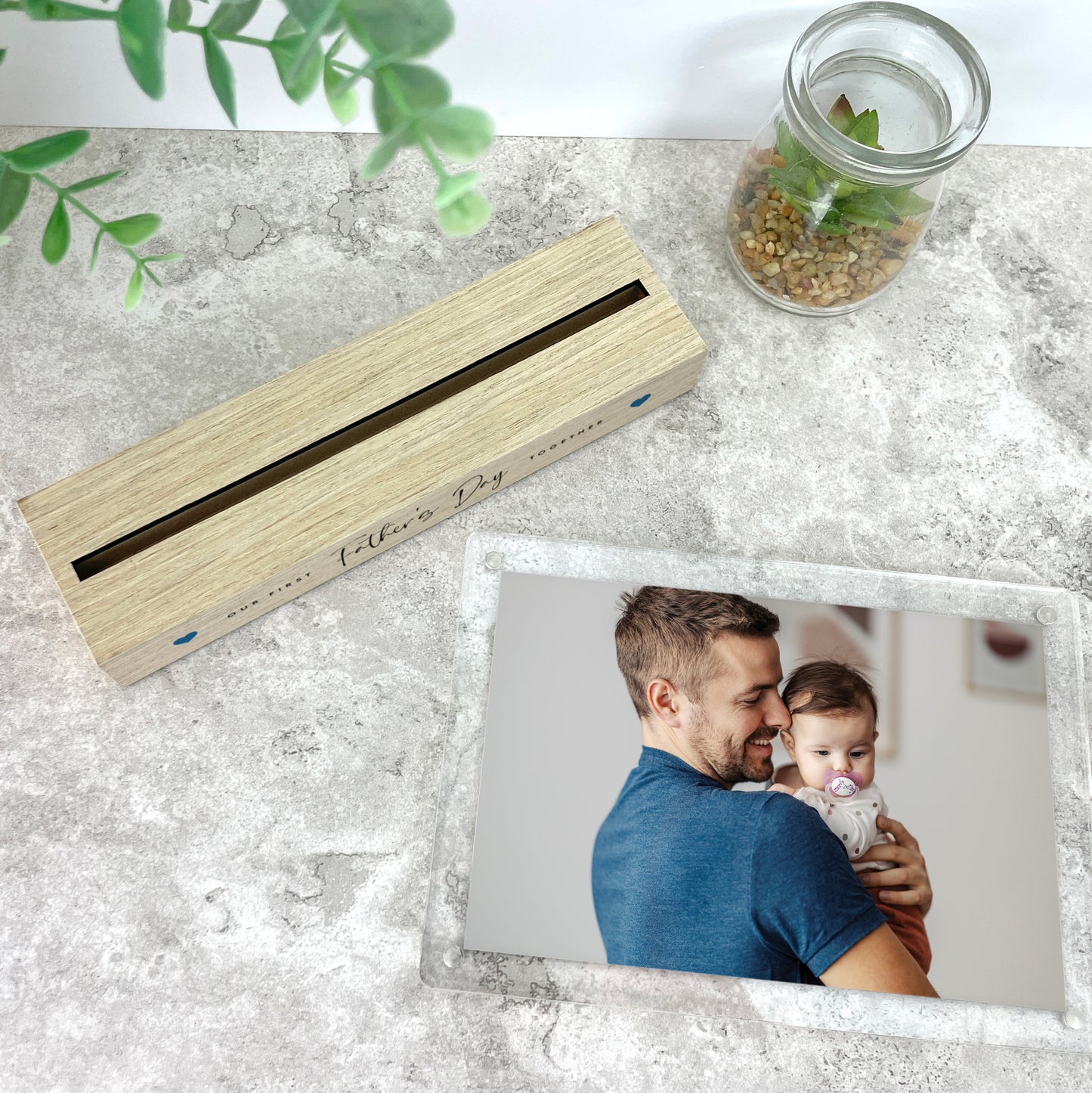 Personalised 'Our First...' Wooden Base 6x4" Photo Frame